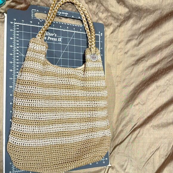 The Sak Crocheted Bag In Neutral Taupes beige cream sand - Picture 1 of 6
